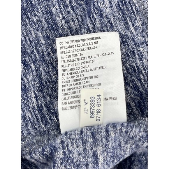 American Eagle Soft & Sexy Plush Women's Blue Long Sleeve Shirt Top Size Small - Picture 8 of 12